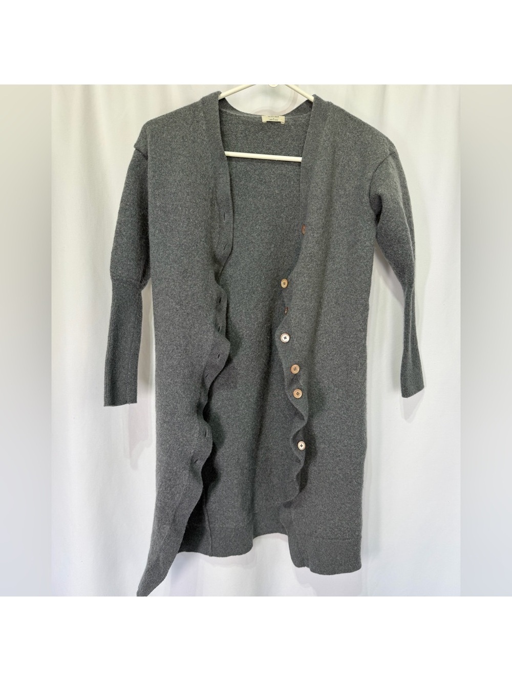 Wilfred wool long Gray Button-Up Women's Sweater
